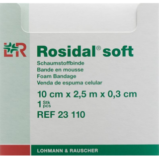 Мягкий поролоновый бинт Rosidal 2,5 м x 10 см x 0,3 см