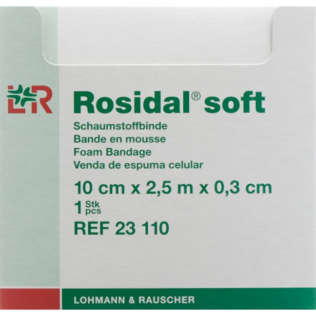 Rosidal blødt skumbandage 2,5mx10cmx0,3cm