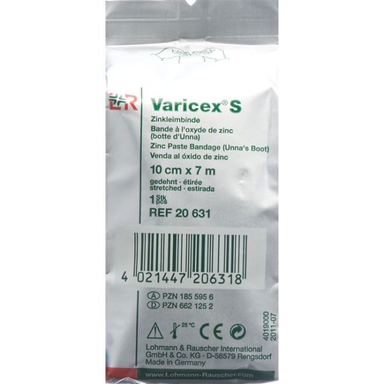 Varicex S zinc paste bandage 10cmx7m 10 pcs