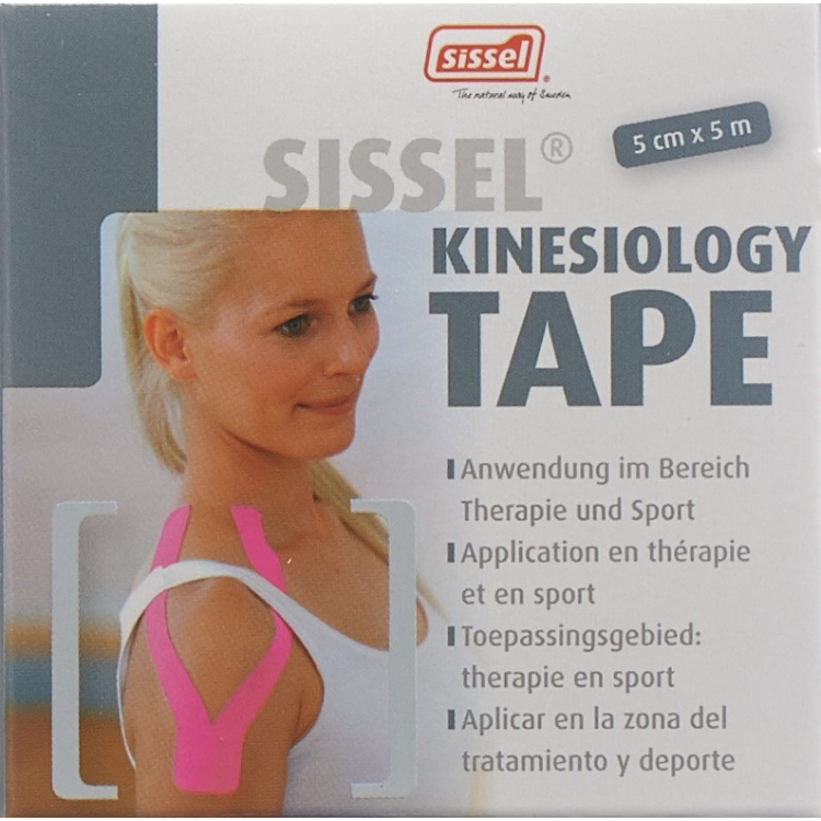 SISSEL Kineziologijos juosta 5cmx5m rožinė