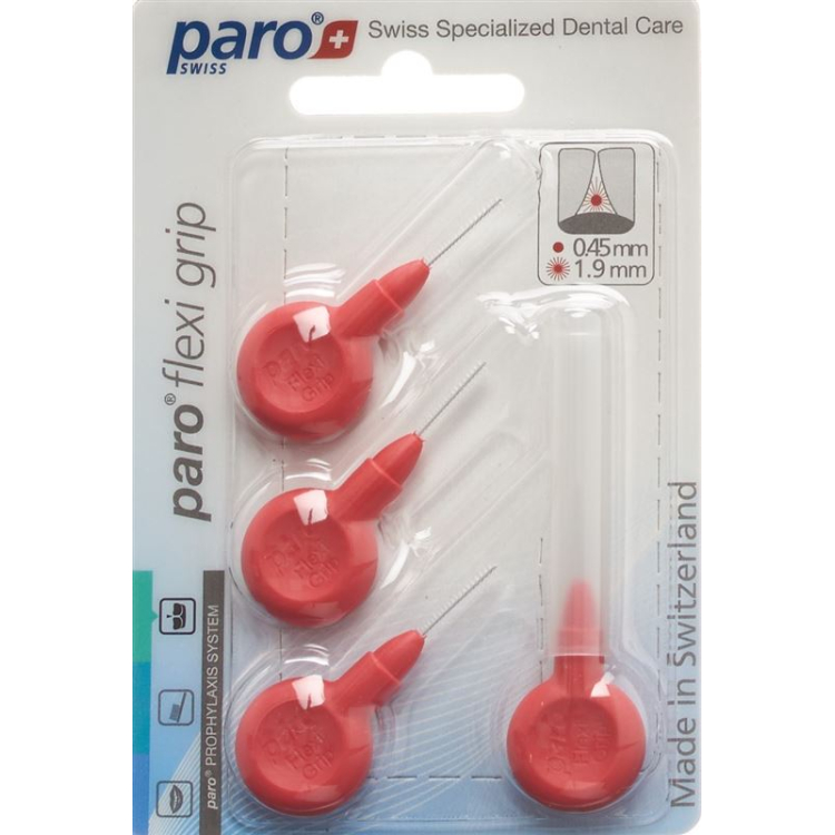 paro Flexi Grip 1.9mm xxx-წვრილი წითელი ცილინდრული 4 ცალი