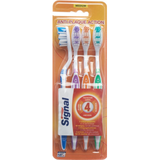 Escova de dentes Signal média 4 família 4 unid.