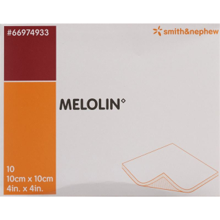Компреси ранові Мелолін 10х10 см стерильні 100 пакетиків