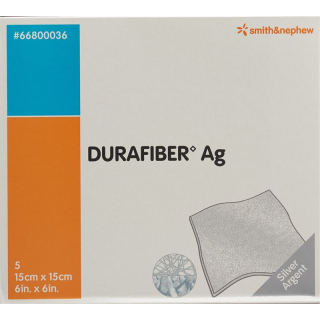 Durafiber AG காயம் டிரஸ்ஸிங் 15x15cm மலட்டு 5 பிசிக்கள்
