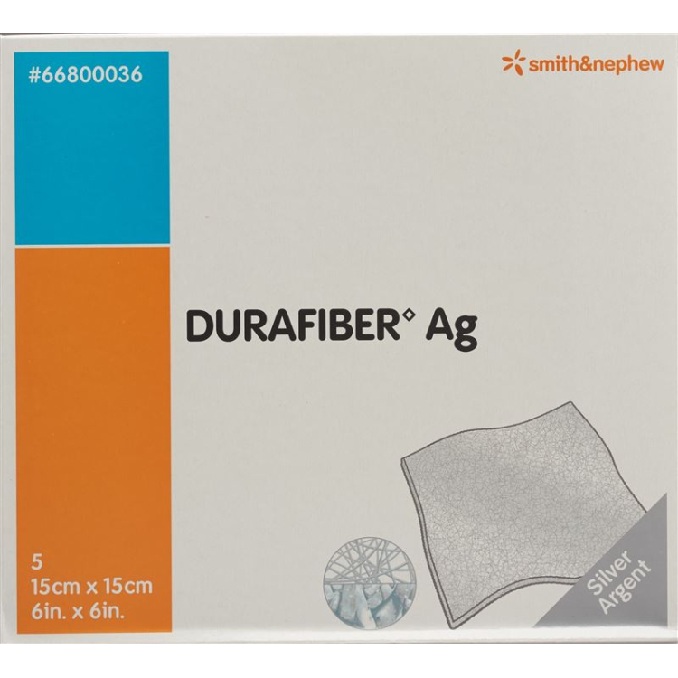 Επίδεσμος τραυμάτων Durafiber AG 15x15cm αποστειρωμένος 5 τεμ