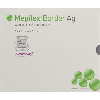 Mepilex Ag Border foam dressing 15x15cm 5 pcs