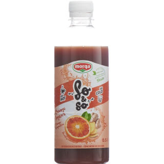 so&so orange-ginger concentrate with stevia bottle 5 dl