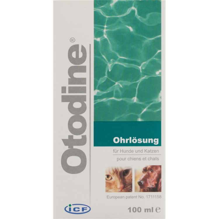 Otodine 귀 청소기 광고 미국 수의사. 병 100ml