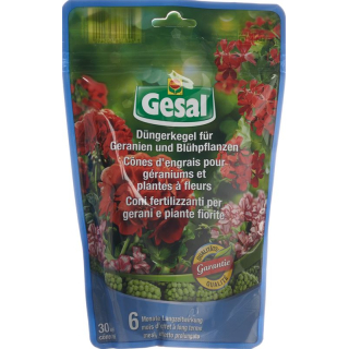 Конусы для удобрения Gesal для герани и цветущих растений 30 шт.