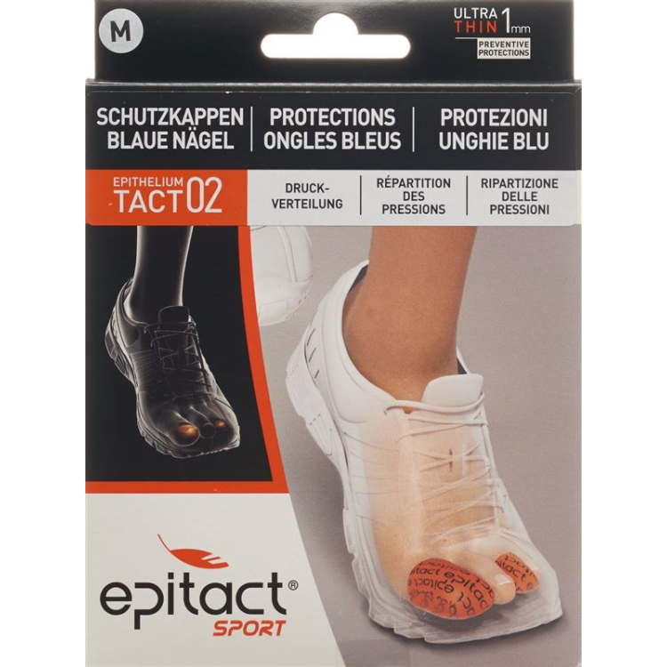 Biqueira protectora Epitact Sport para unhas azuis M 25mm 2 unid.