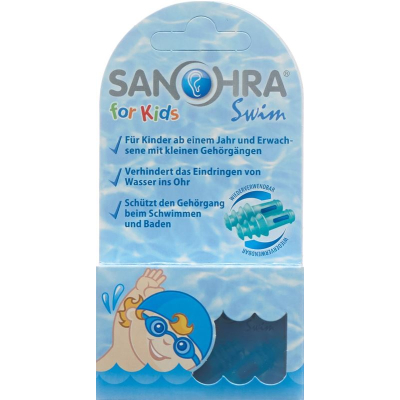 אטמי אוזניים SANOHRA SWIM לילדים 2 יח'