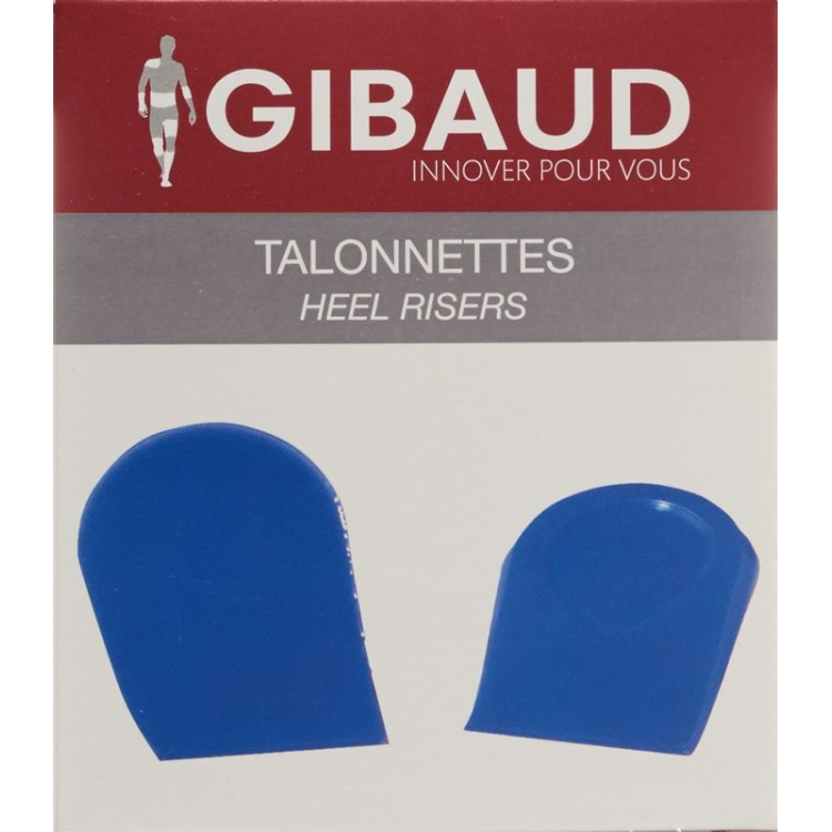 Miếng lót gót giày GIBAUD size 1 34-38 silicone màu xanh 1 đôi