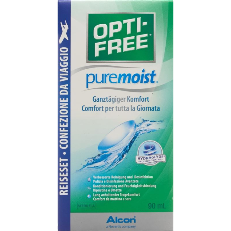 Optifree PureMoist multifunctional disinfectant solution Lös Fl 120 ml