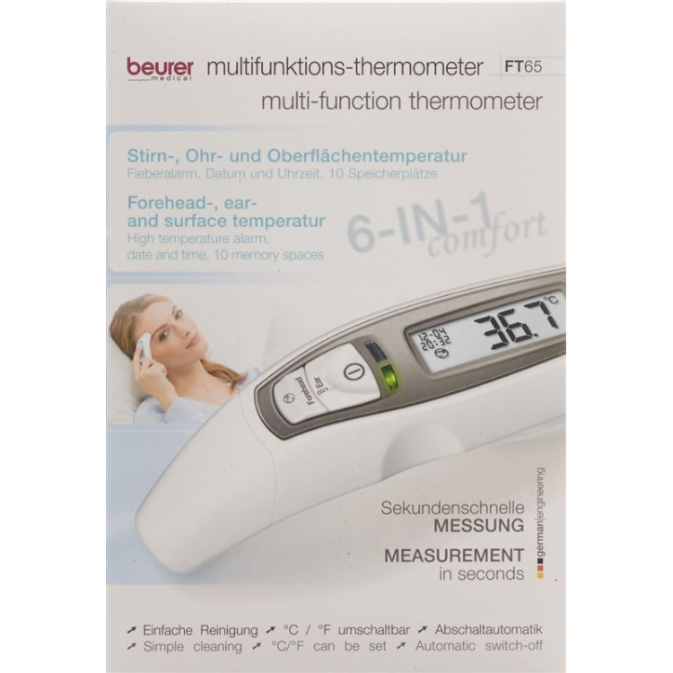 Beurer multifunktionstermometer 6in1 FT 65