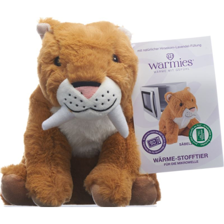 Warmies heat soft toy saber-toothed tiger lavender filling