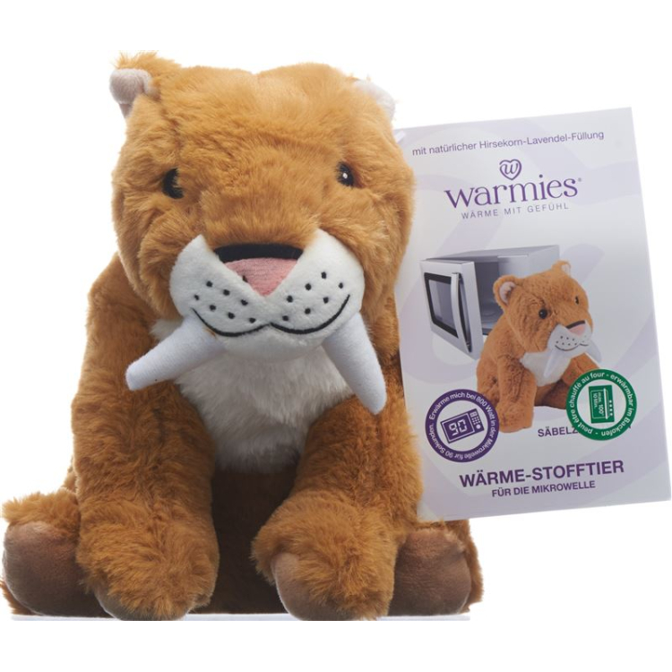 Warmies heat soft toy saber-toothed tiger lavender filling