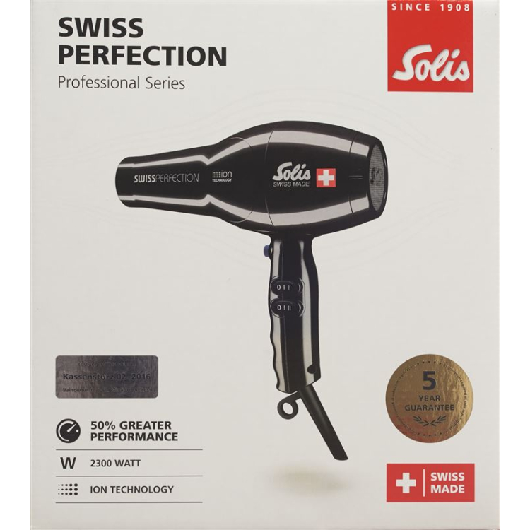 SOLIS SWISS PERFECT 440 típusú hajszárító fekete