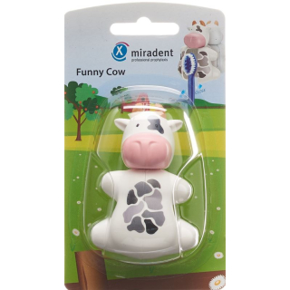 MIRADENT Funny Snapper Toothbrush Holder Cow