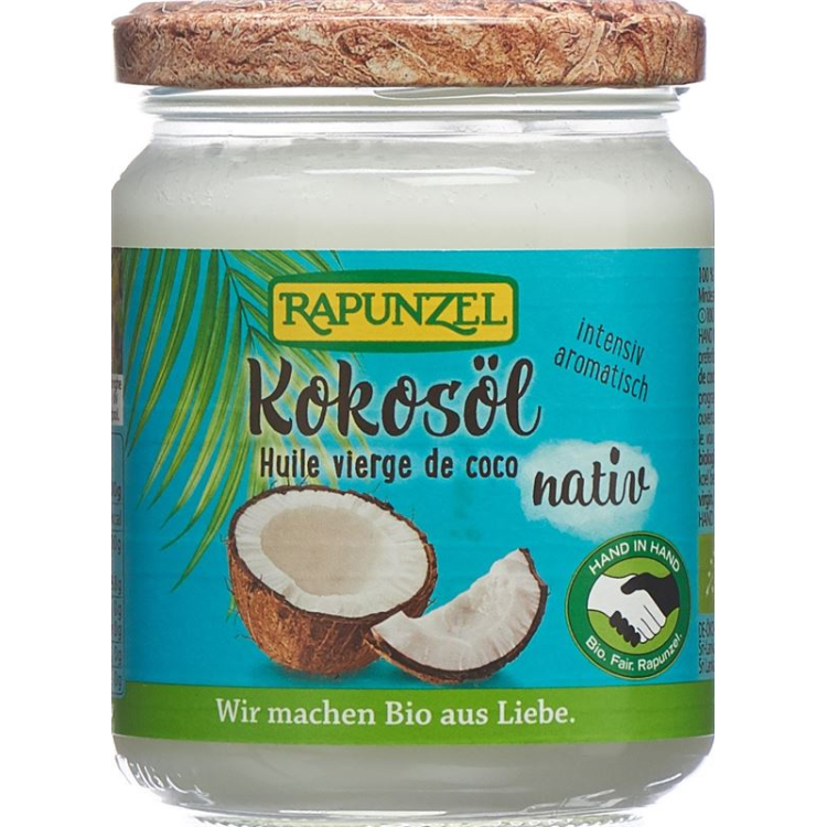 Rapunzel kokosolie maagdelijk glas 200 g