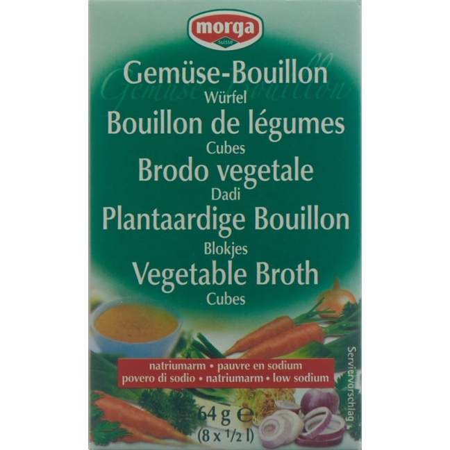 Morga Gemüse Bouillon Würfel natriumarm 8 Stk