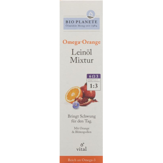 Bio Planète Omega Orange Linseed Oil Mixture Bottle 100ml