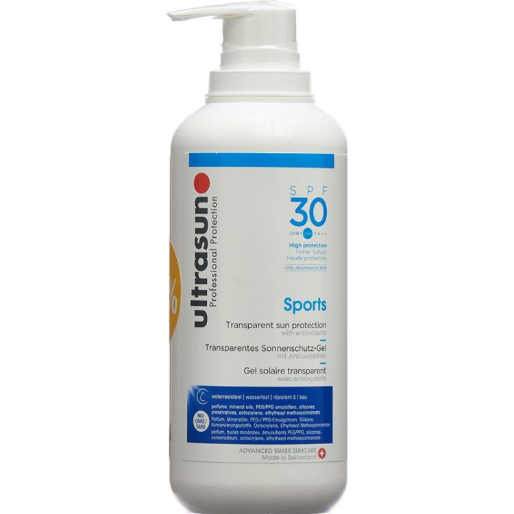 Ultrasun Sports Gel SPF 30 -25% box 400 ml