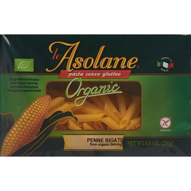 Le Asolane Penne kukurūzų makaronai be glitimo 250 g