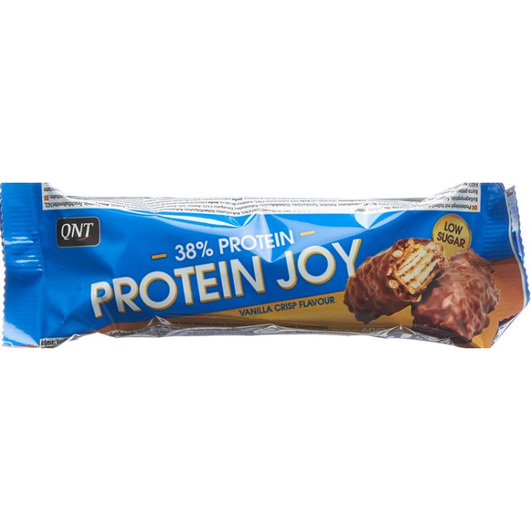 QNT 38% protein Joy Bar Low Sugar Vanilla Crisp 12 x 60 g