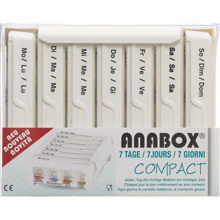 Anabox Compact 7 Tage Deutsch/Französisch/Italienisch Weiß