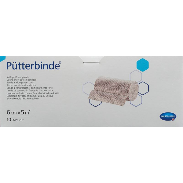 Putterbandasje 6cmx5m 10 stk