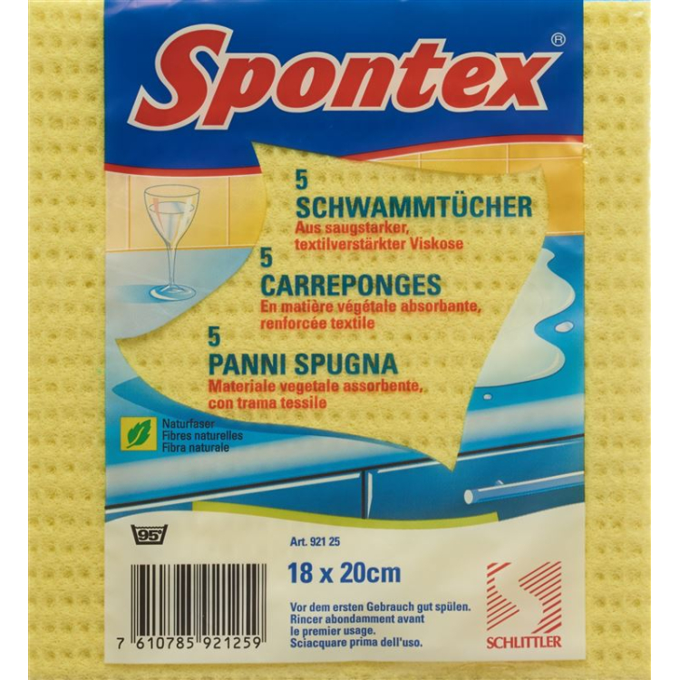 Chiffons éponge SPONTEX 5 pièces