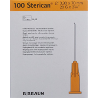 Sterican Nadel 20G 0.90x70mm gelb Luer 100 Stk