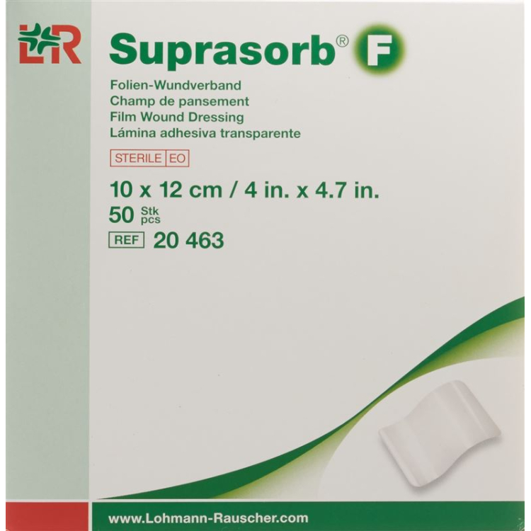 Suprasorb F folqa sarğı 10x12 sm steril 50 ədəd