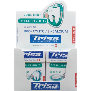 Trisa dental lozenges Fresh Mint display 12 pieces