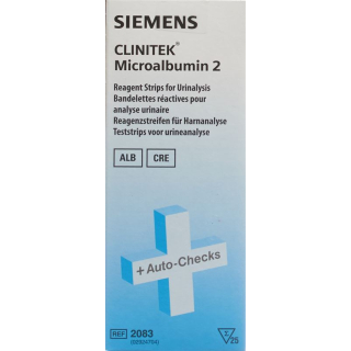 Clinitek Microalbumin 2 Jalur Reagen untuk Analisis Air Kencing 25 pcs