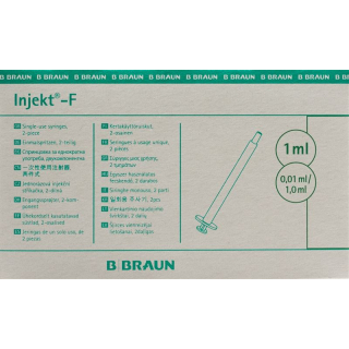 B. BRAUN Injekt F Syringe 1ml without needle