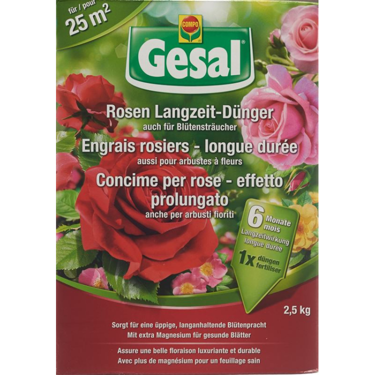 Gesal roses ជីរយៈពេលវែង 2.5 គីឡូក្រាម