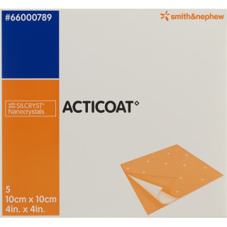 Acticoat ჭრილობის სახვევი 10x10 სმ სტერილური 5 ც