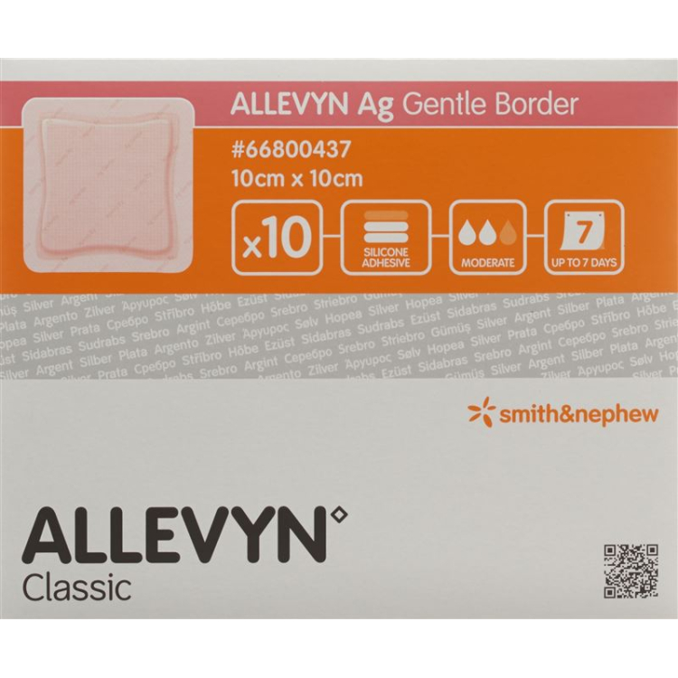 Allevyn Ag GB pansement 10x10cm 10 pièces