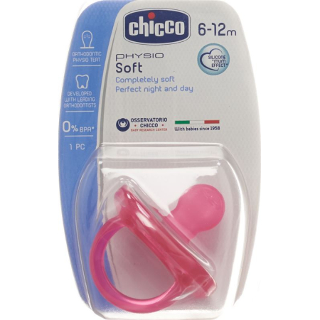 Chicco Physiological Soother GOMMOTTO PINK Silicone w