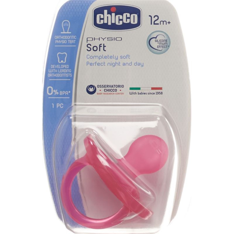 Chicco Physiologischer Beruhigungssauger GOMMOTTO PINK Silikon m