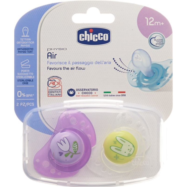 Chicco Physiological Soother silicone maxi PINK 16-36m CASE IT / DE / FR 2 pcs