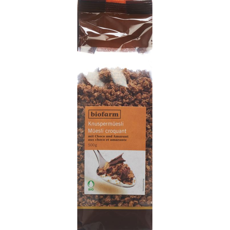 Biofarm Crunchy Muesli Amaranth Choco Knos 500 г