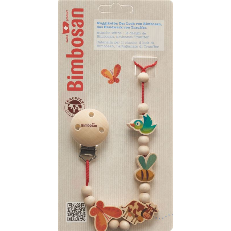 Bimbosan Wooden soother chain