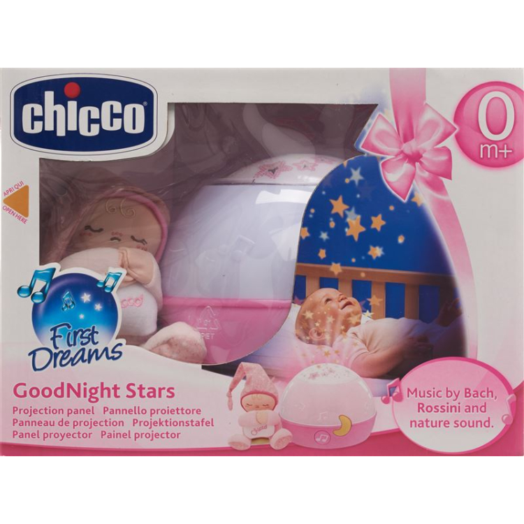 Chicco projetor céu estrelado rosa