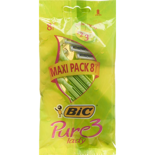 BiC Pure Lady 3 čepeľový holiaci strojček pre ženy maxi pack taška 8 ks