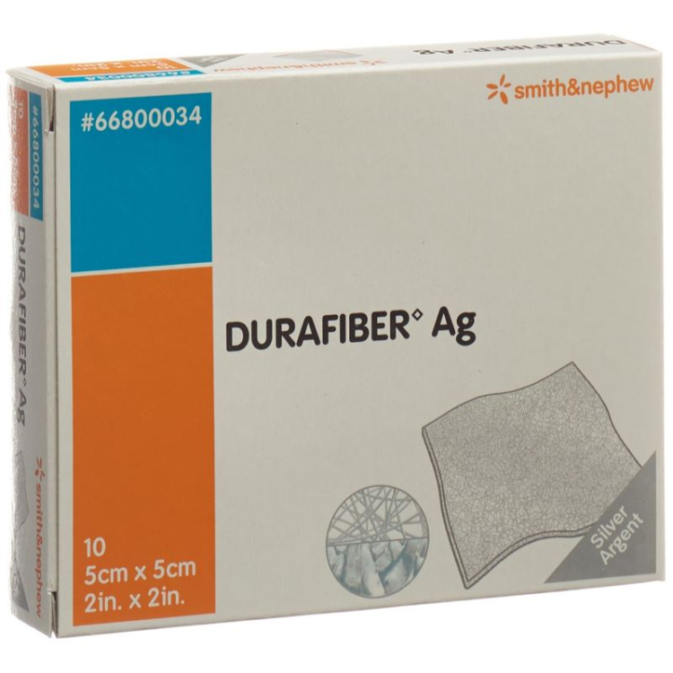 Durafiber AG pembalut luka 5x5cm steril 10 pcs