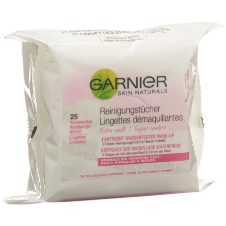 מגבוני ניקוי של Garnier Skin Naturals לייבוש רגיל