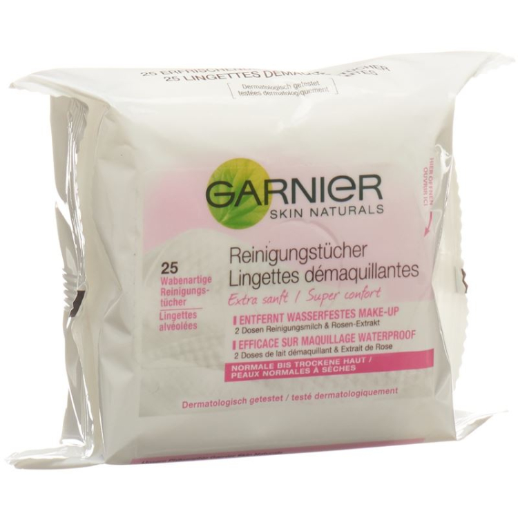 Garnier Skin Naturals toalhetes de limpeza para normais a secos