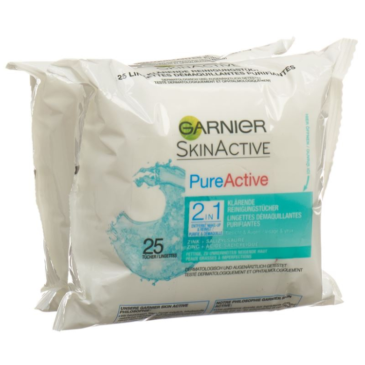 Garnier Skin Naturals PureActive Clarifying Cleansing Wipes Duo